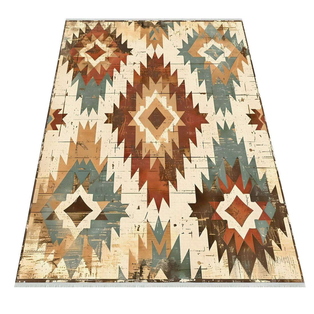 Southwestern Washable Cotton Base Area Rug