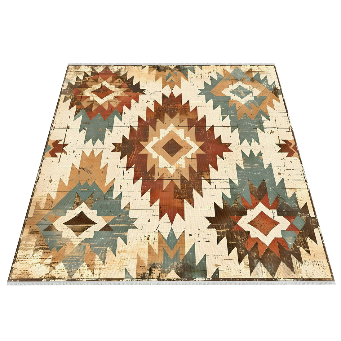 Southwestern Comforting Distressed Pattern Area Rug