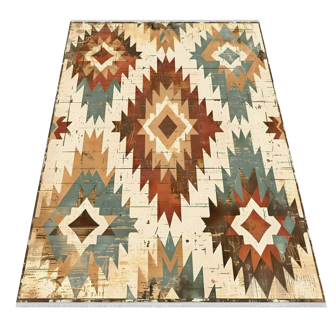 Southwestern Comforting Distressed Pattern Area Rug