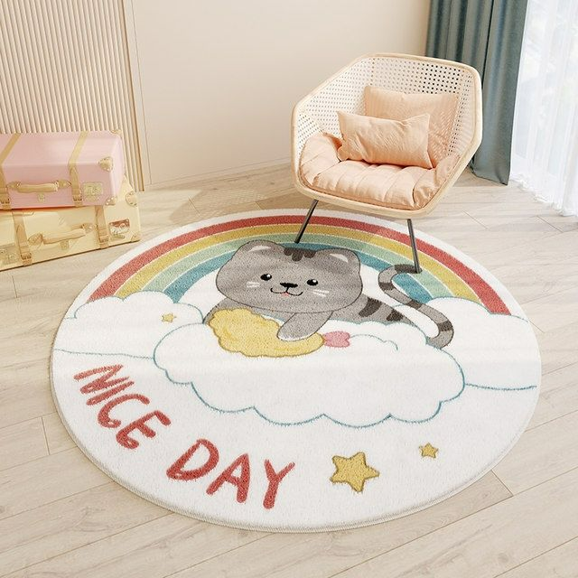 round cute rug playmat nursery