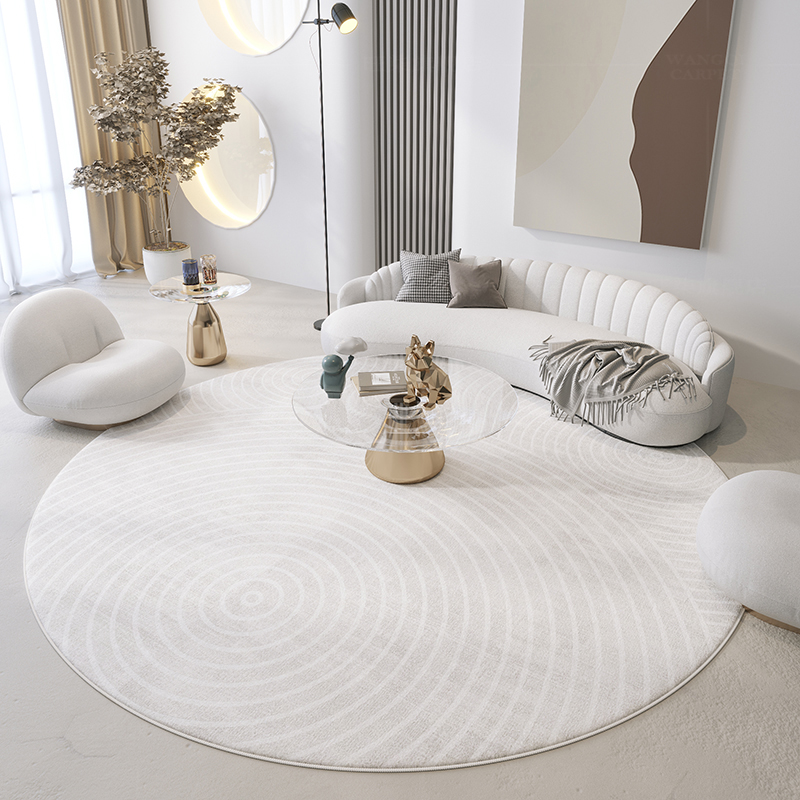 Japanese Style Minimalist Round Rug