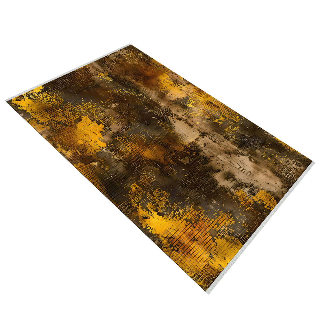 Brown Yellow Bright - Bold Color Area Rug