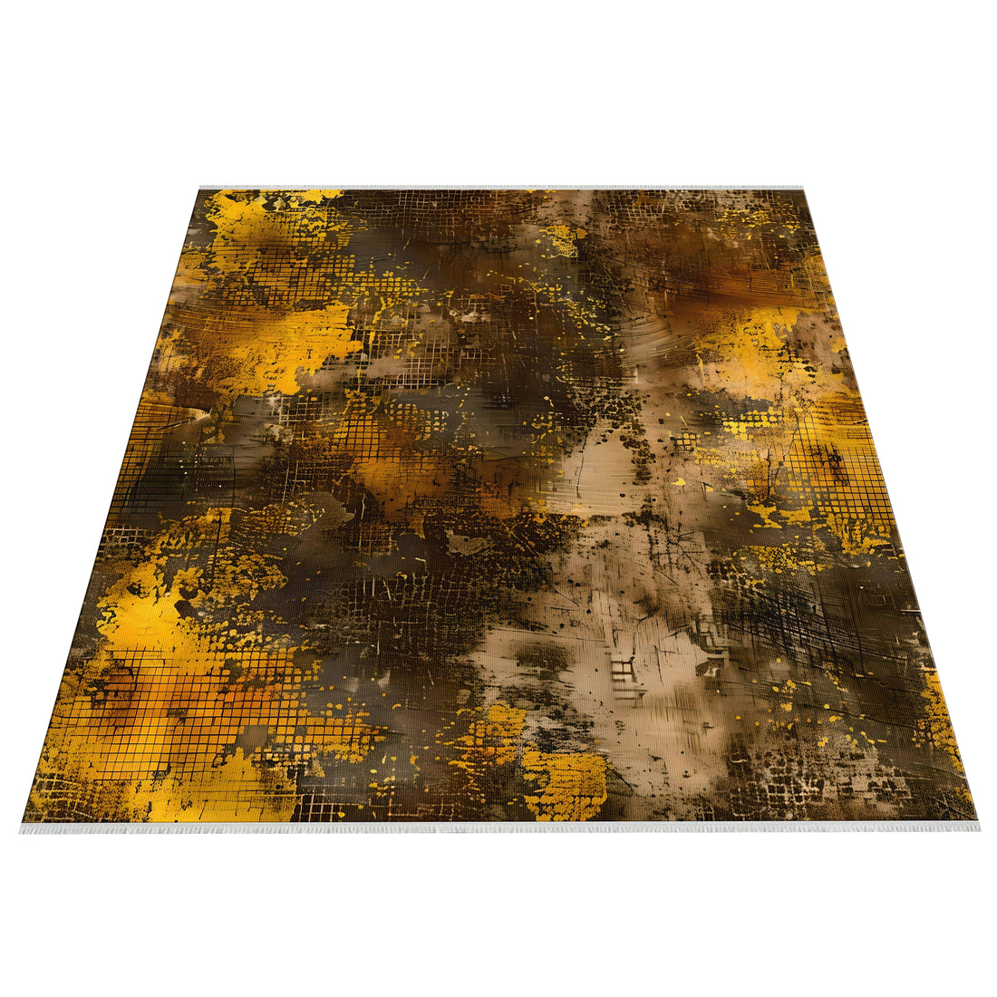 Brown Yellow Bright - Bold Color Area Rug