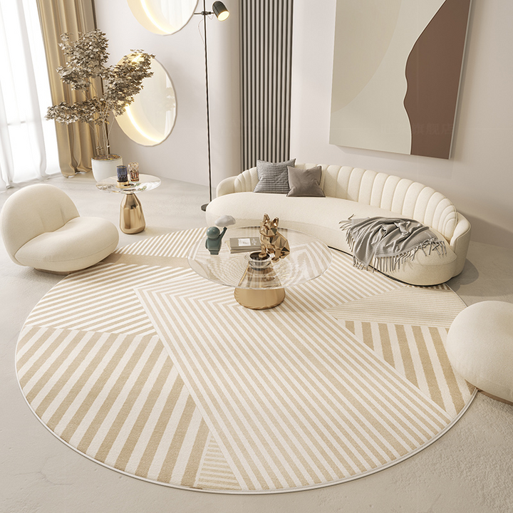 Japanese Style Minimalist Round Rug