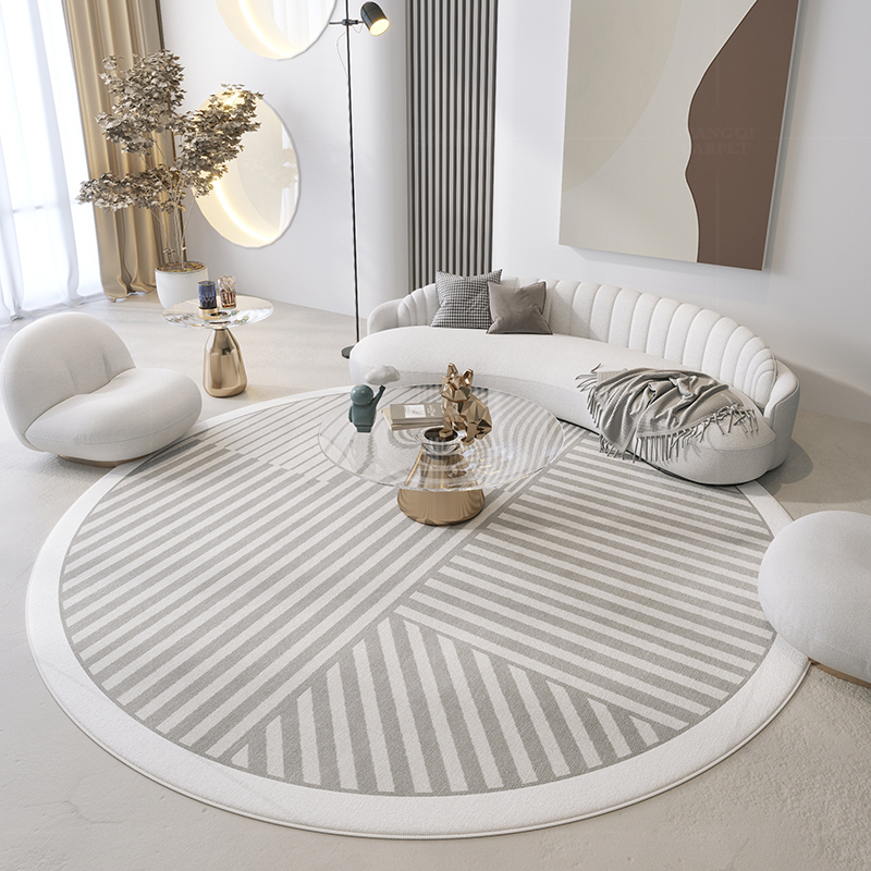 Japanese Style Minimalist Round Rug