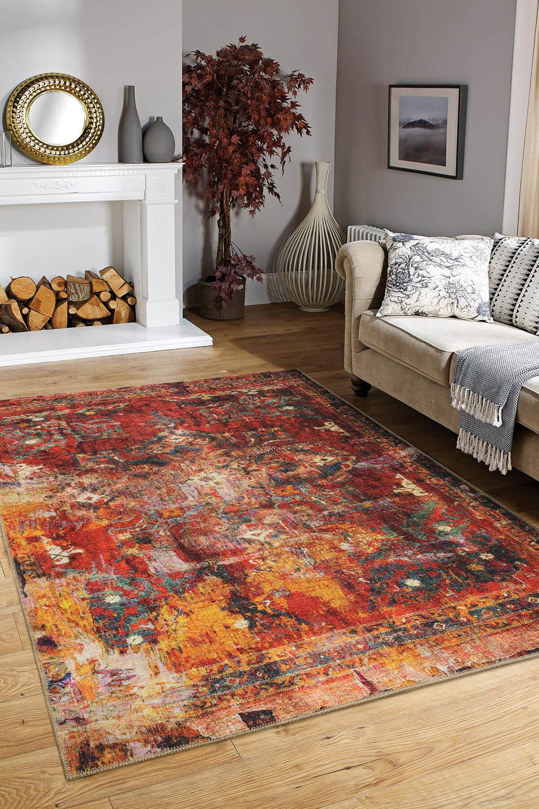 Distressed Vintage Rug