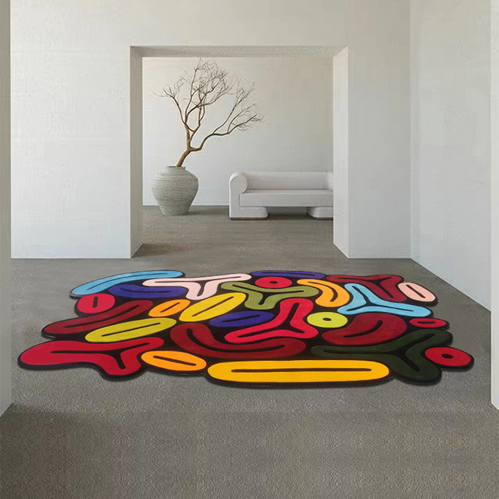 irregular shaped unique rug 