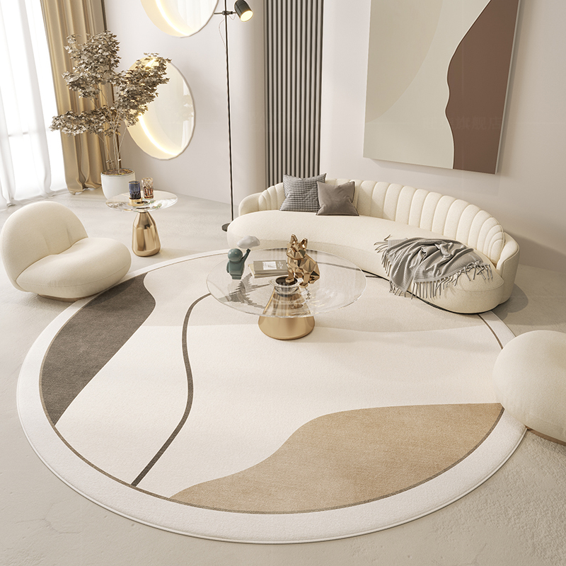 Japanese Style Minimalist Round Rug