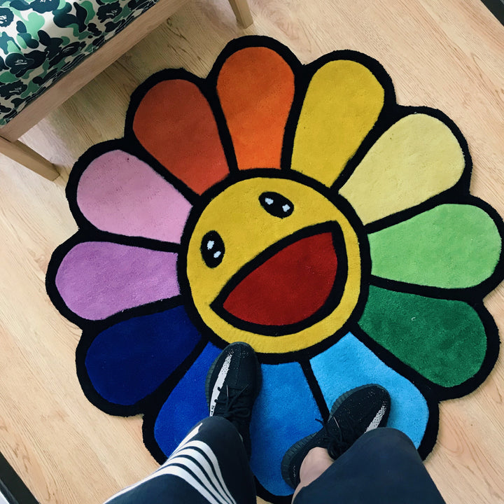 murakami flower rug