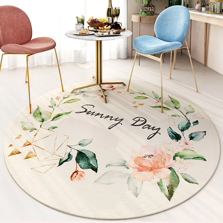 aesthetic round rug 