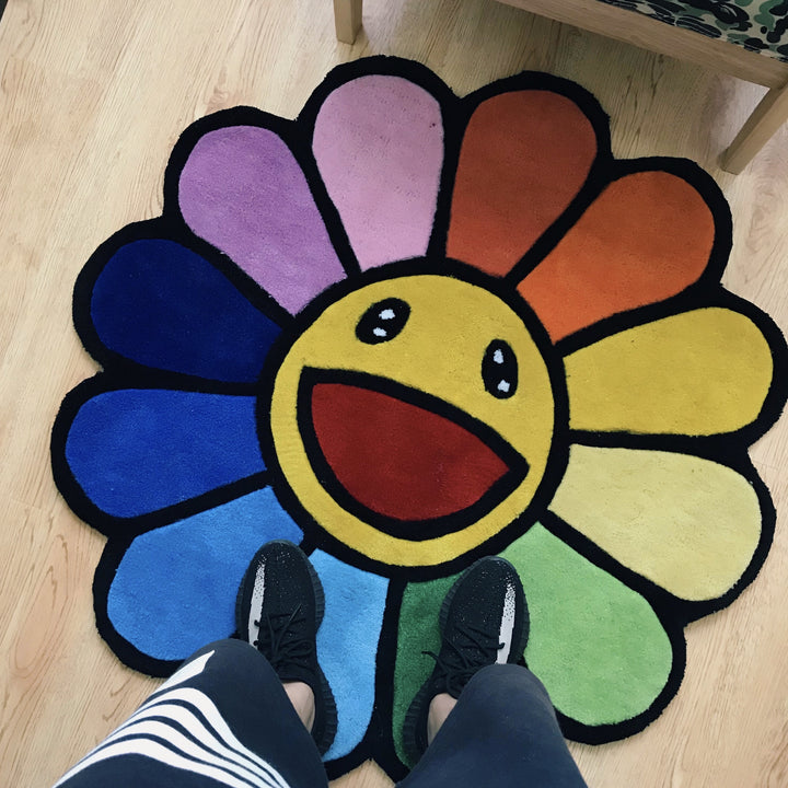 murakami flower rug