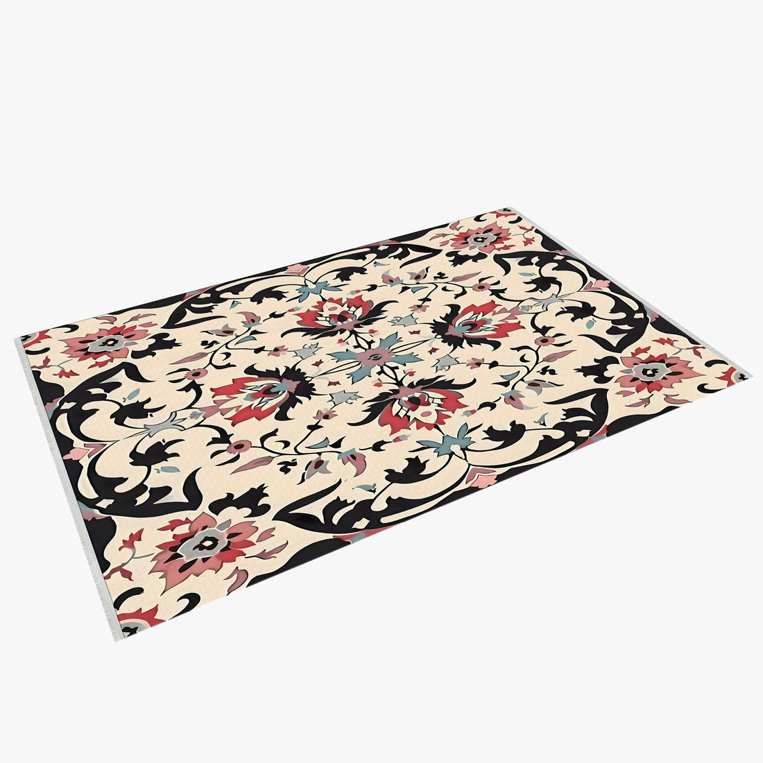 Floral Traditional Machine Printed Washable Area Rug