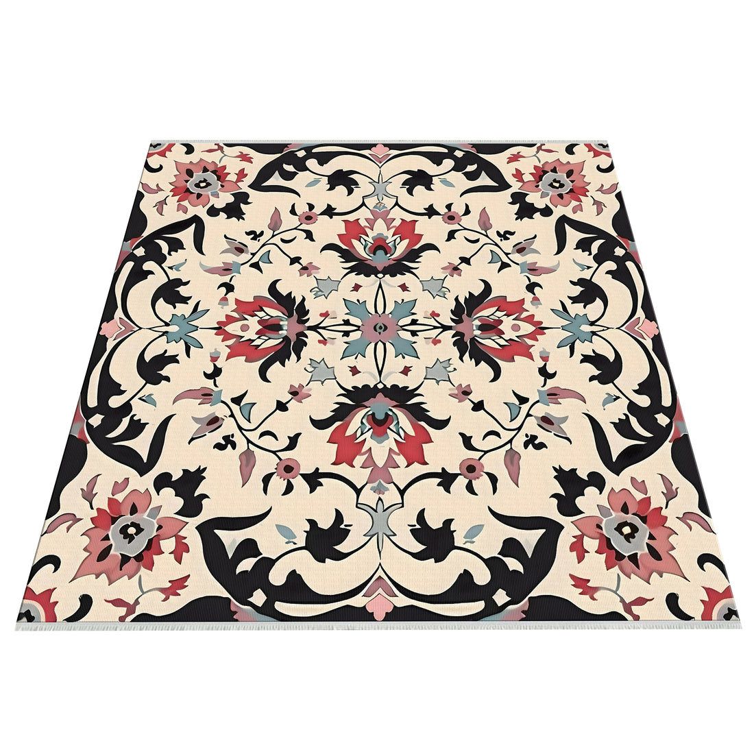 Floral Traditional Machine Printed Washable Area Rug