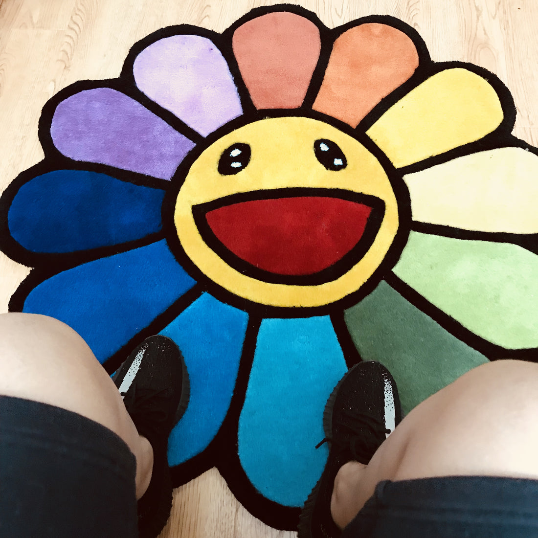 murakami flower rug