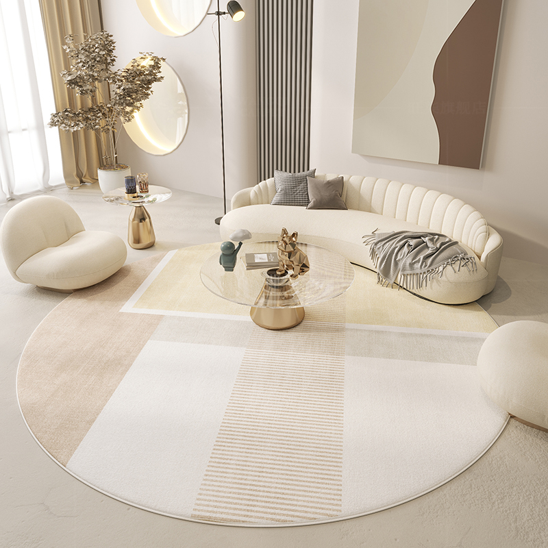 Japanese Style Minimalist Round Rug