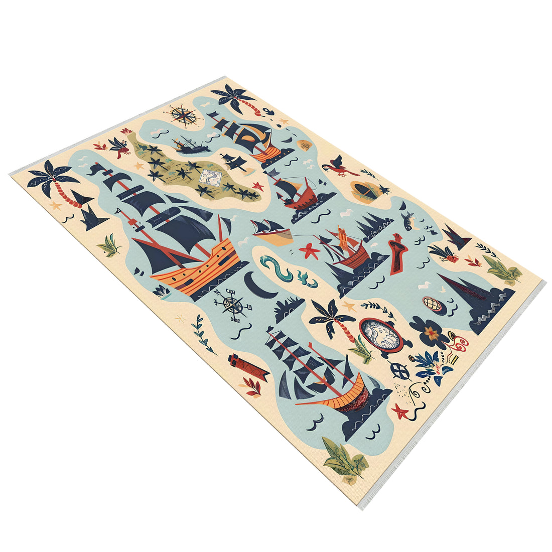 Colorful Washable Cotton Woven Kids Rug