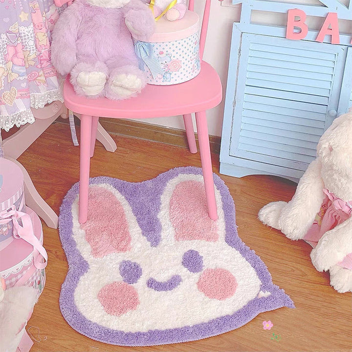 Cute Rabbit Fluffy and Soft Rug