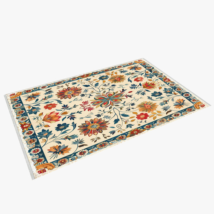 Oriental Floral Colorful Area Rug