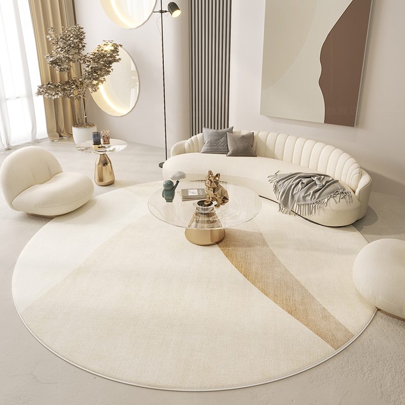 Japanese Style Minimalist Round Rug