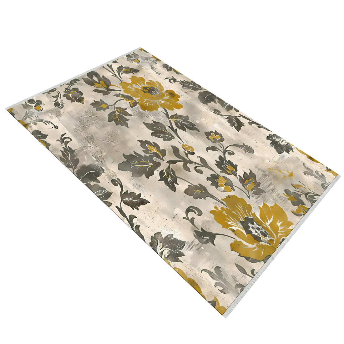 Gray Yellow Blue Neutral Comfort Rug