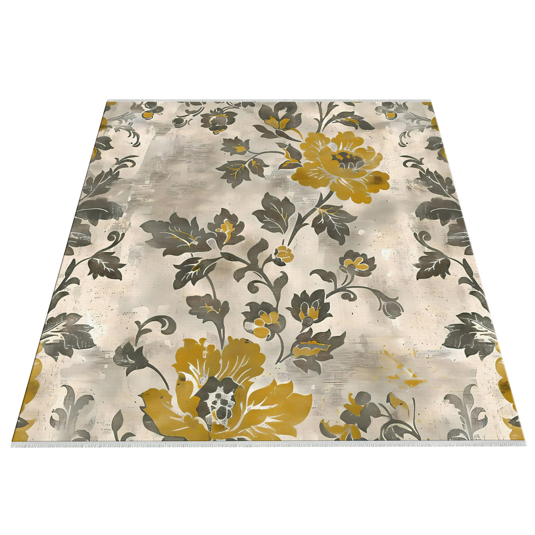 Gray Yellow Blue Neutral Comfort Rug