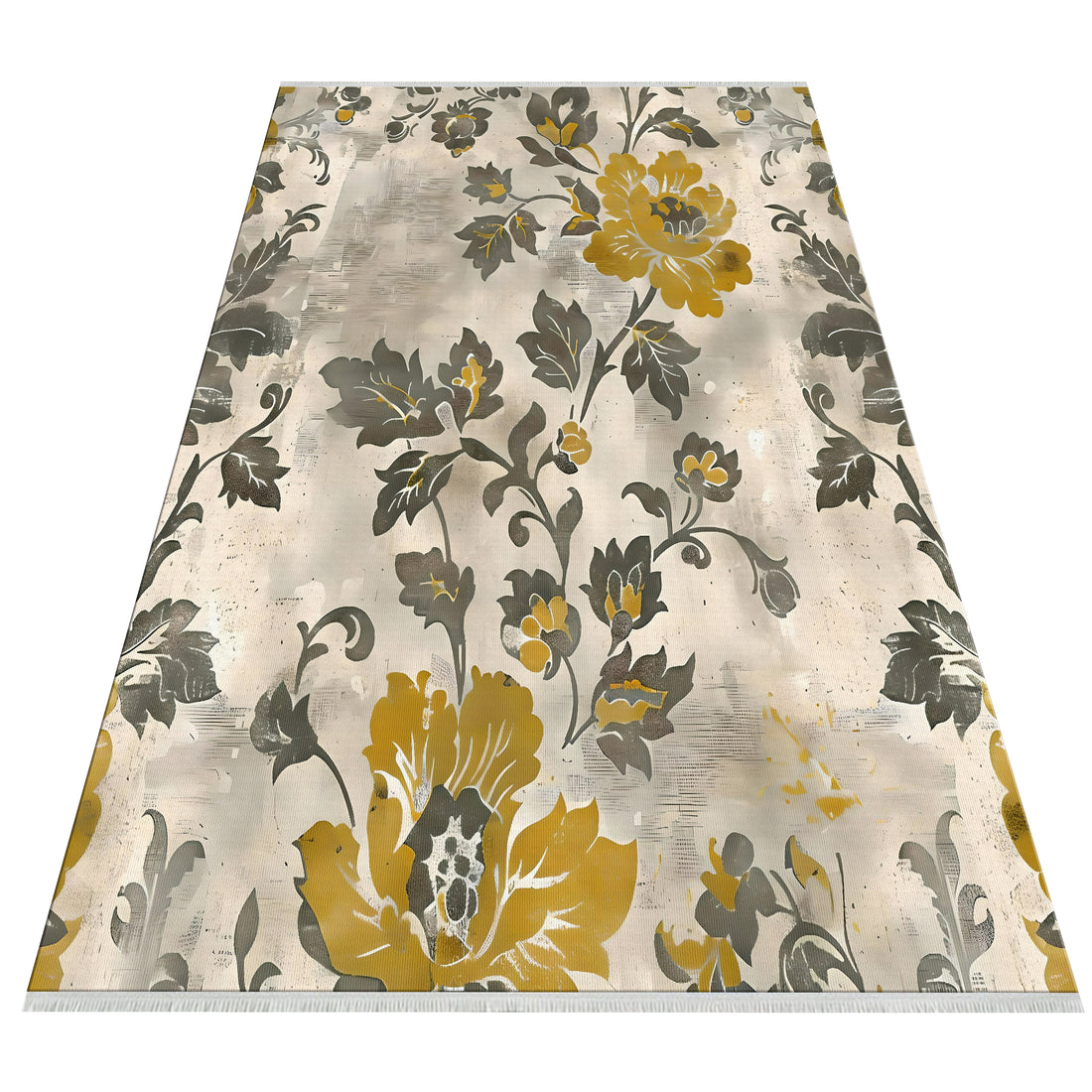 Gray Yellow Blue Neutral Comfort Rug