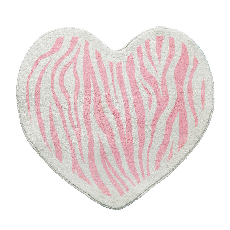 pink heart rug