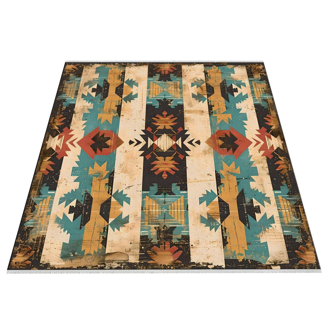 Southwestern indoor/Outdoor Washable Cotton Woven Rug