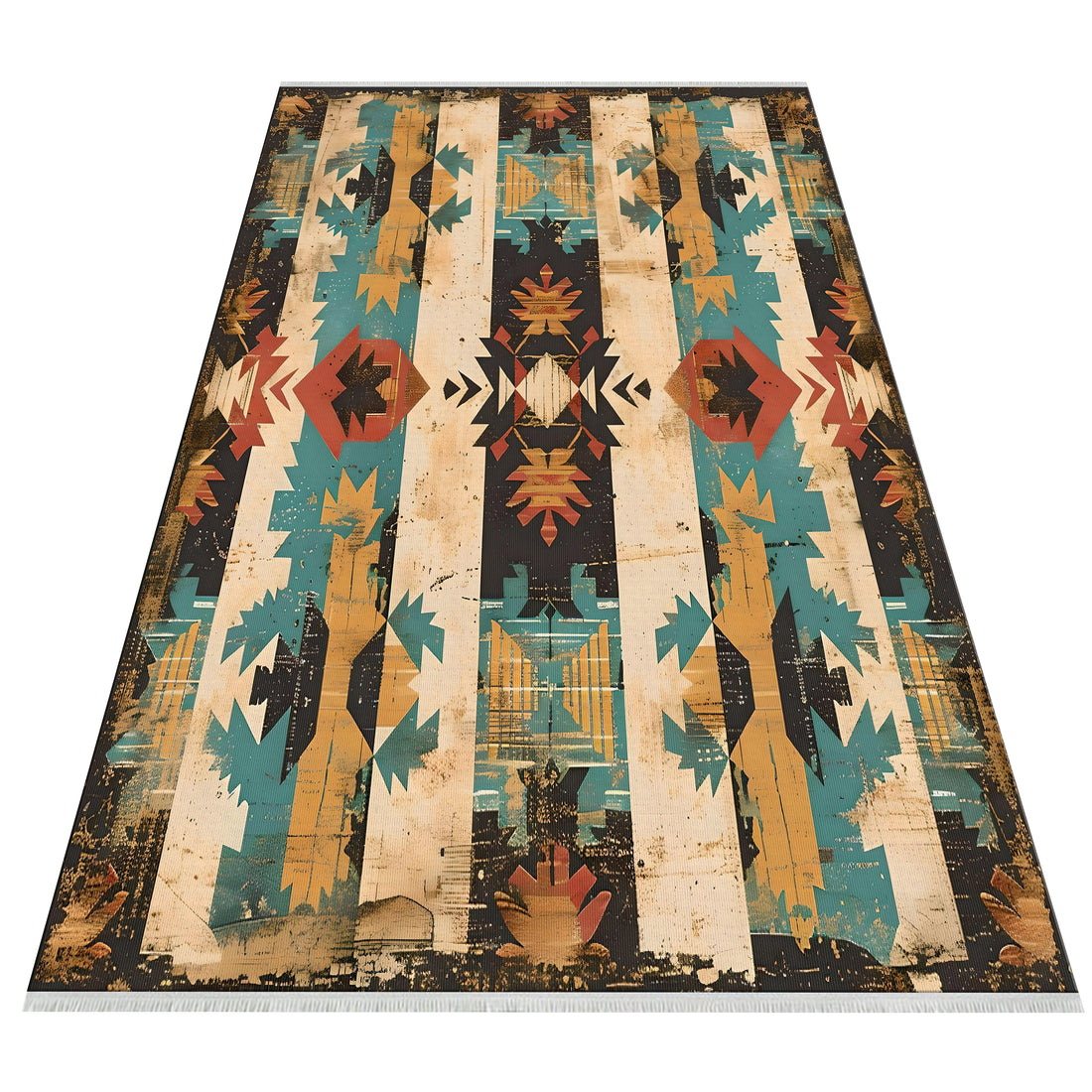 Southwestern indoor/Outdoor Washable Cotton Woven Rug