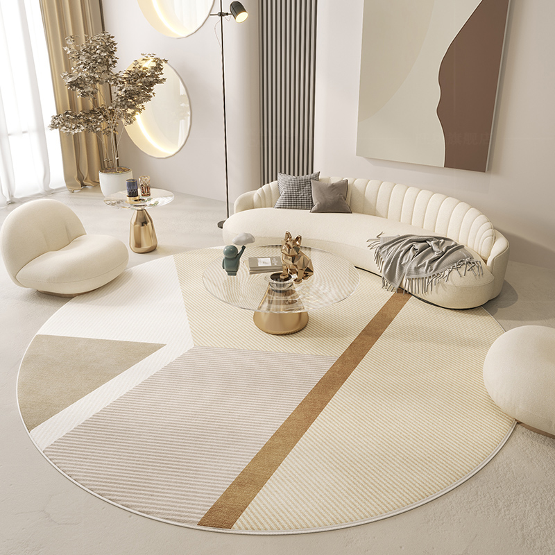 Japanese Style Minimalist Round Rug