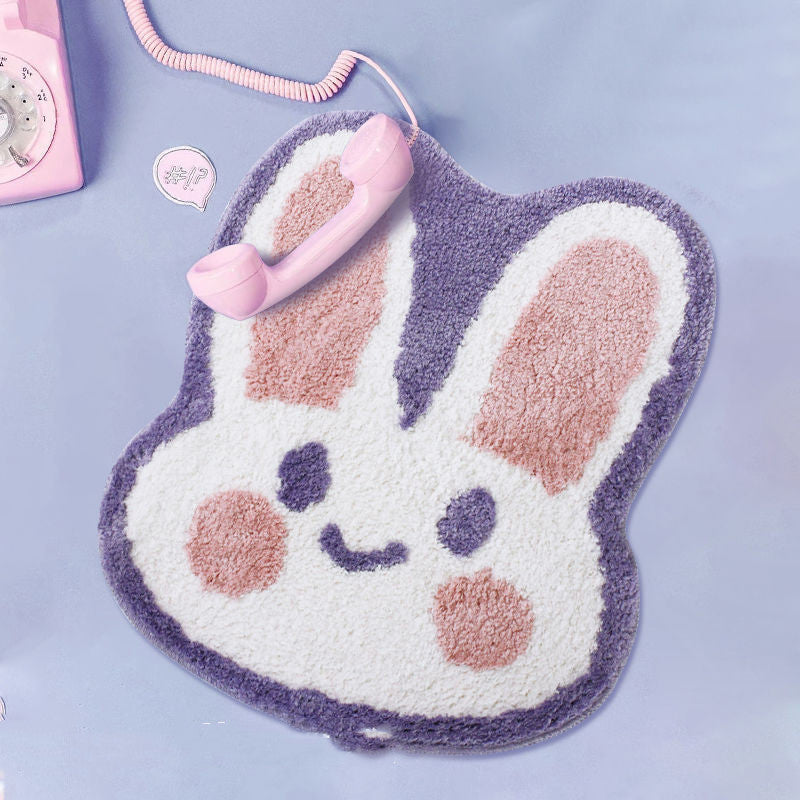 Cute Rabbit Fluffy and Soft Rug