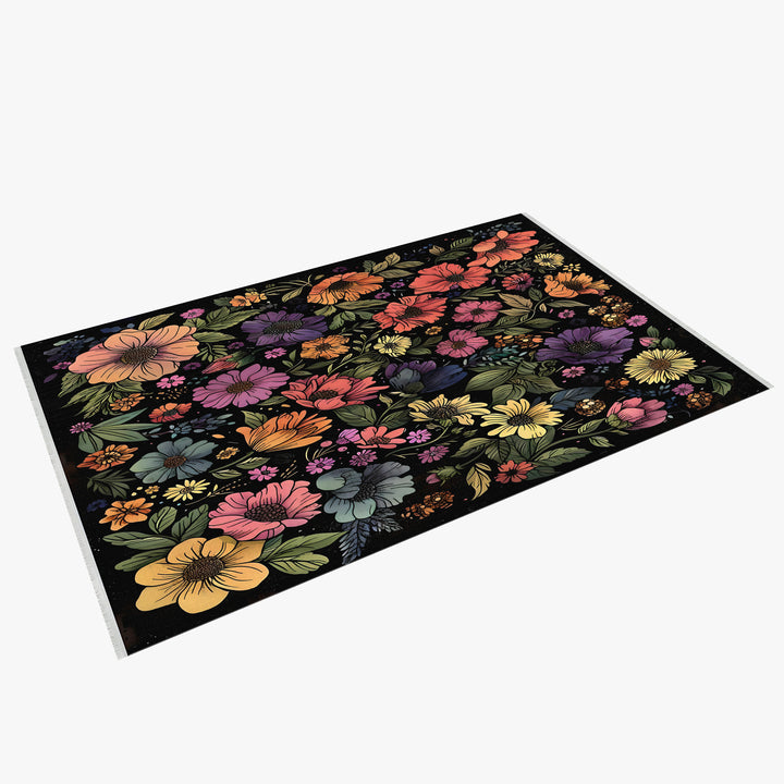 Floral Colorful Area Rug