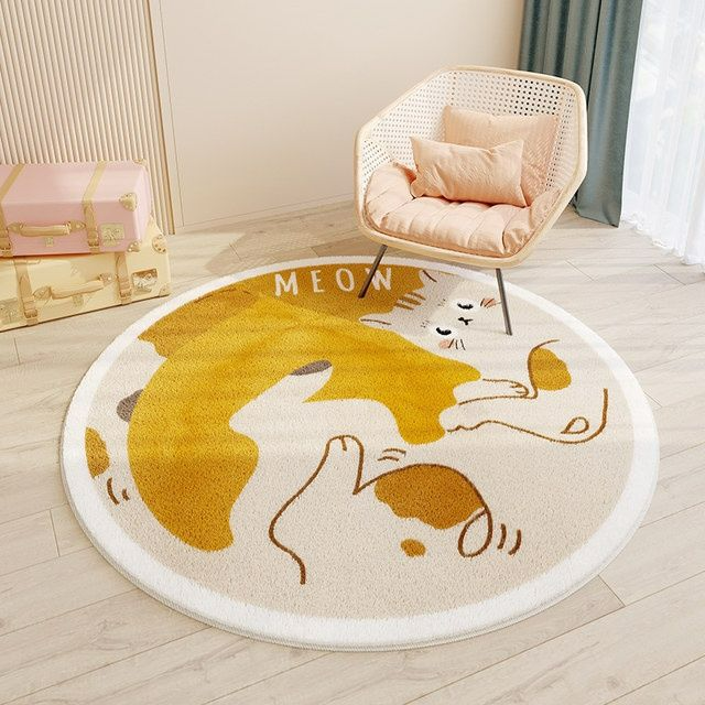 cat round bathmat