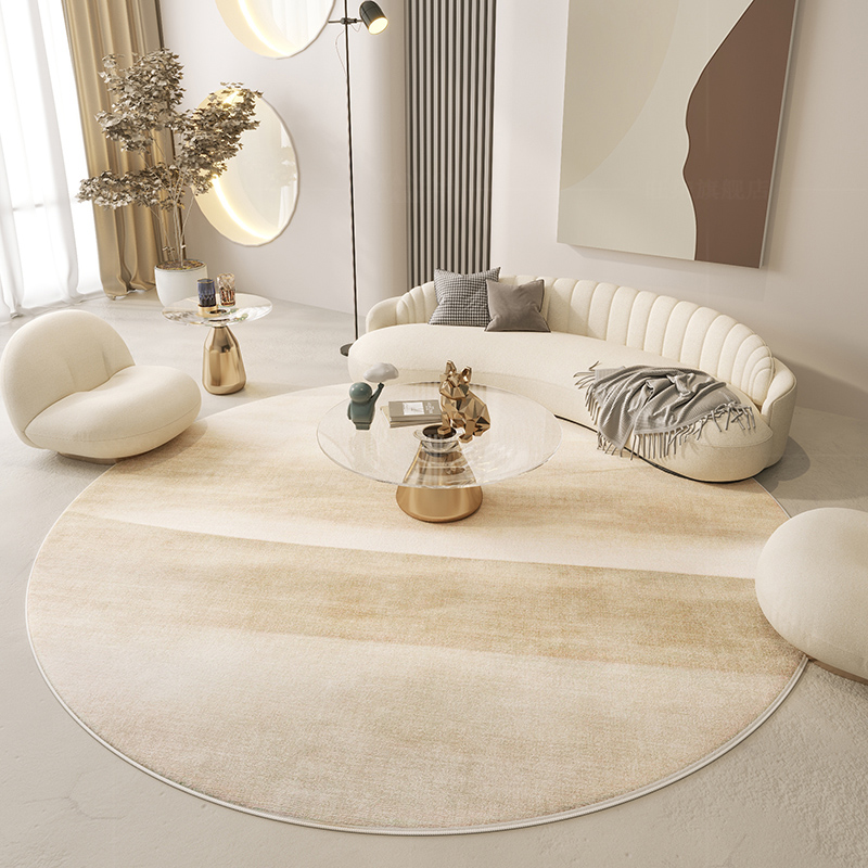 Japanese Style Minimalist Round Rug