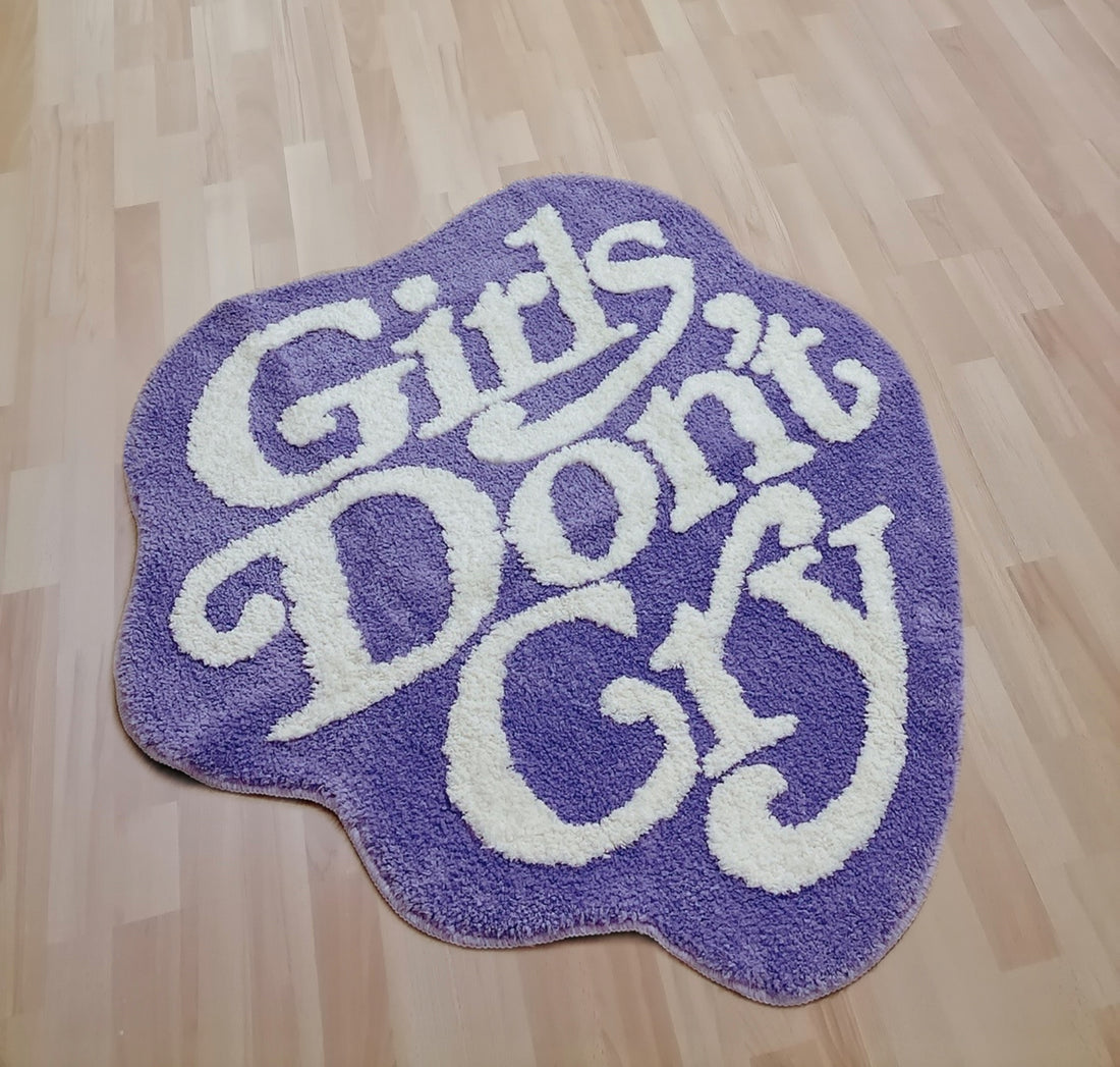 purple girls dont cry rug