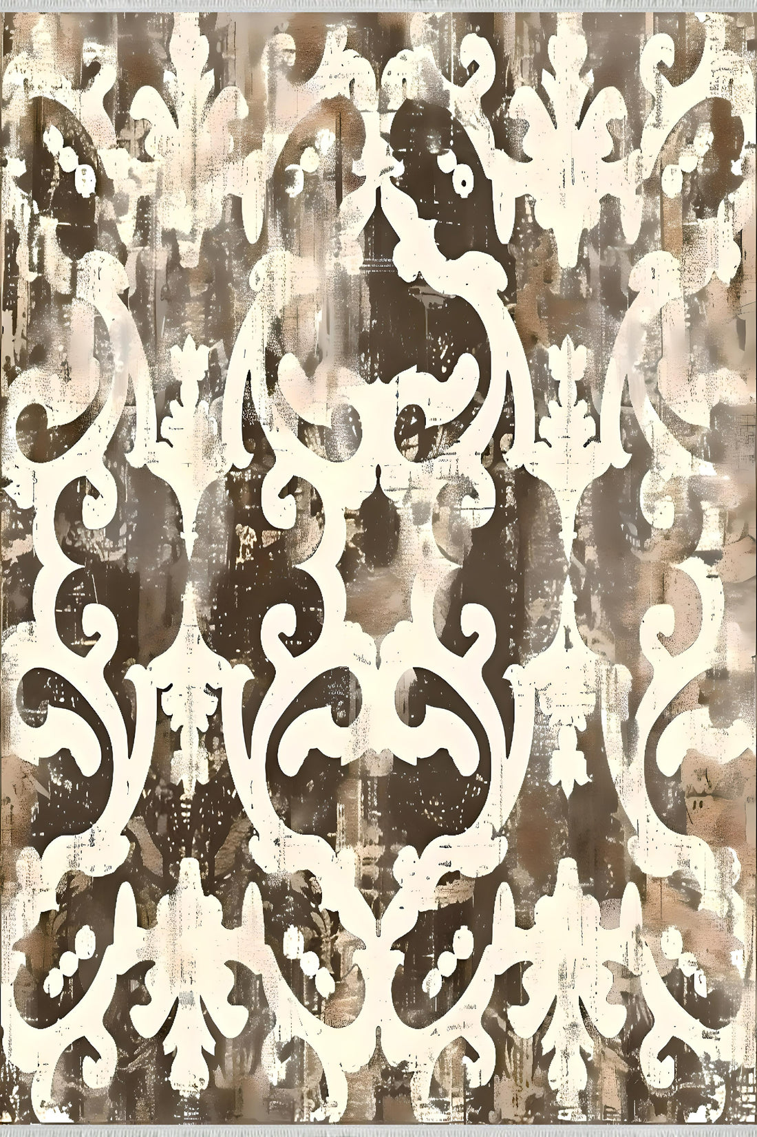 Antiqued Pattern Washable Area Rug