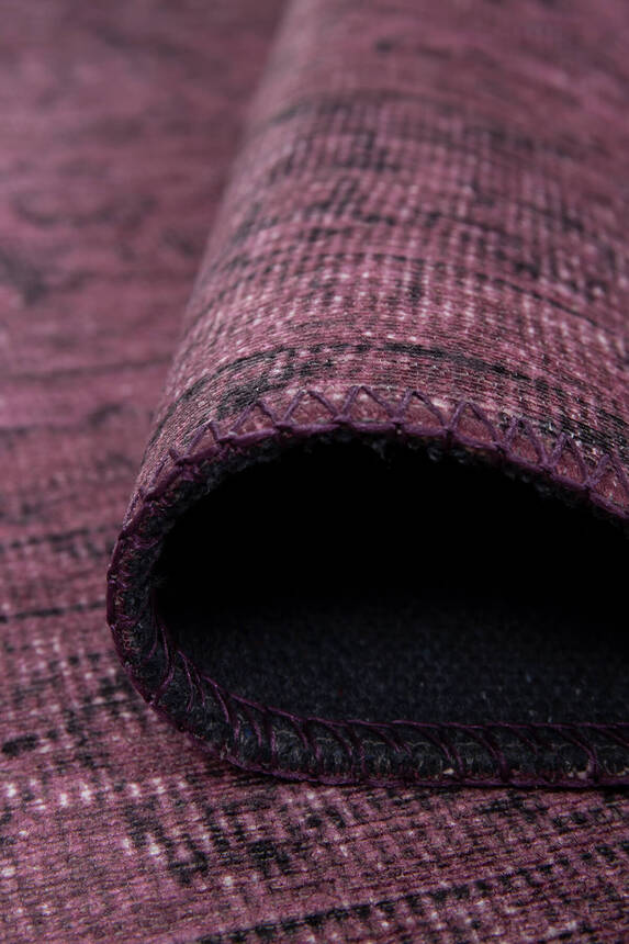 Purple Color Chenille Woven Cotton Polyester Carpet