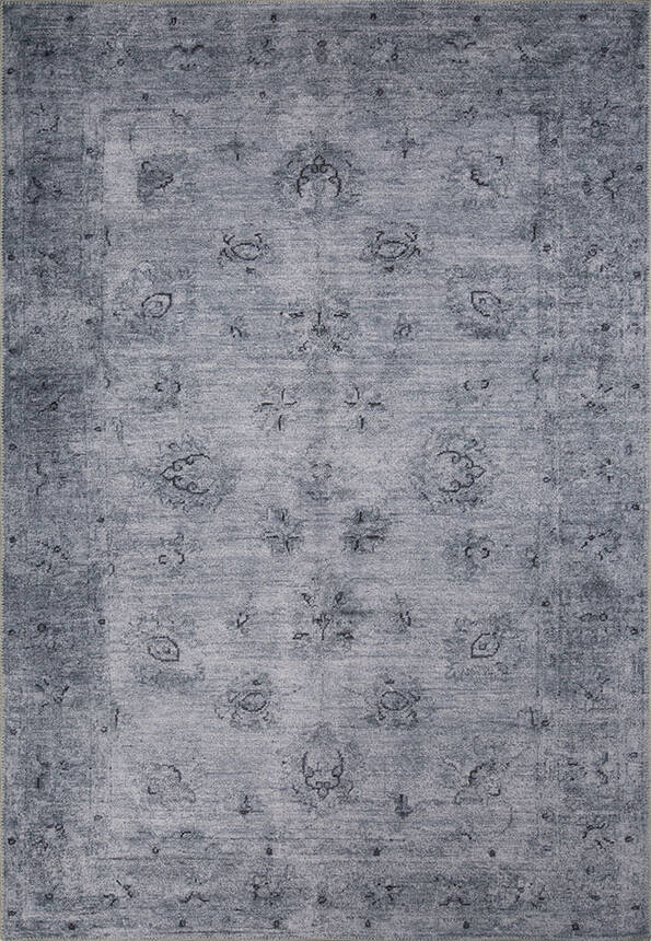 Woven Base Decorative Grey Carpet With Aging Pattern