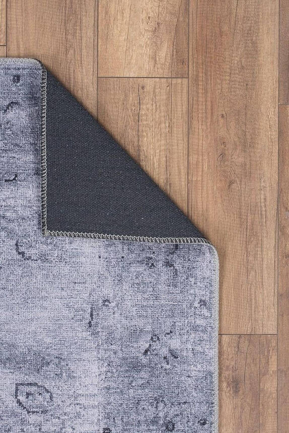 Woven Base Decorative Grey Carpet With Aging Pattern