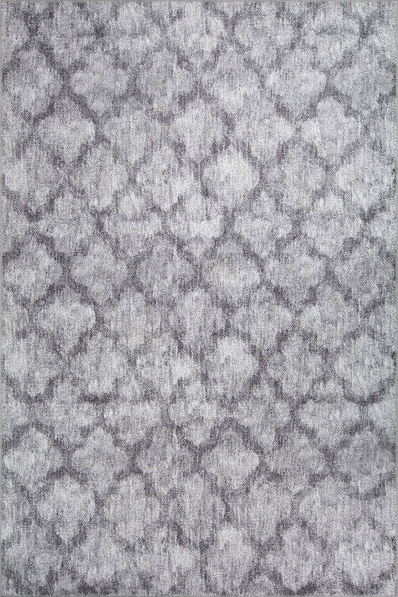 Woven Base Decorative Grey Carpet With Vintage Pattern