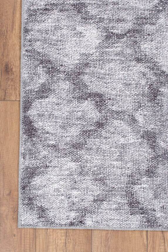 Woven Base Decorative Grey Carpet With Vintage Pattern