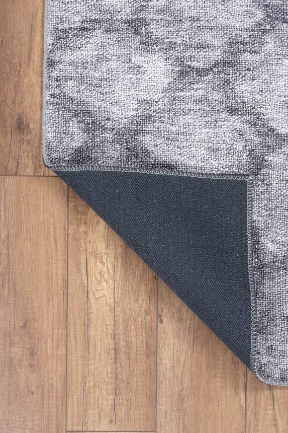 Woven Base Decorative Grey Carpet With Vintage Pattern