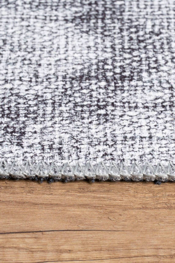 Woven Base Decorative Grey Carpet With Vintage Pattern