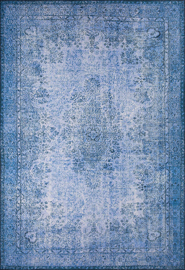 Vintage Patterned Blue Carpet