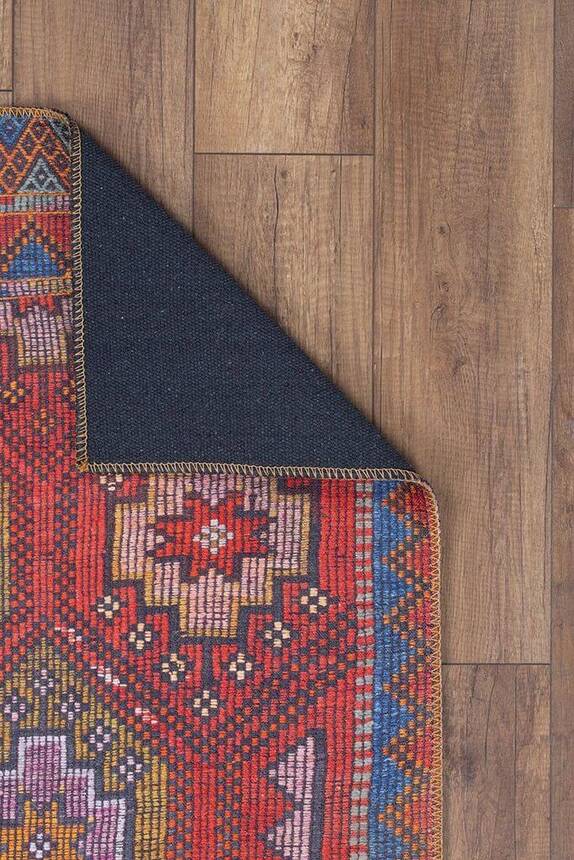 Woven Floor Decorative Red Carpet With Ethnic Pattern