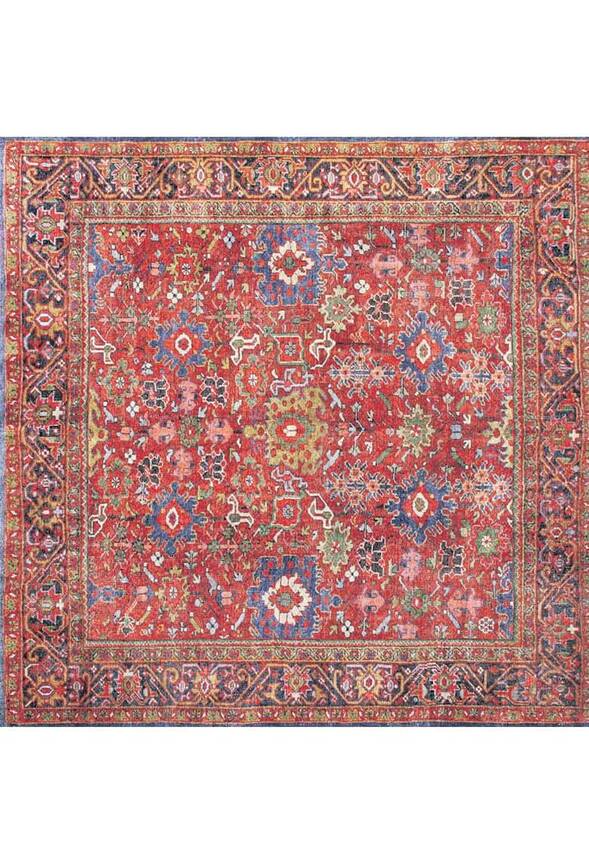 Woven Floor Decorative Red Carpet With Ethnic Pattern