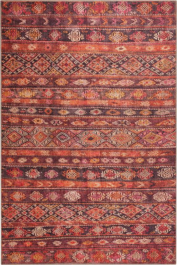 Woven Floor Decorative Red Carpet With Ethnic Pattern