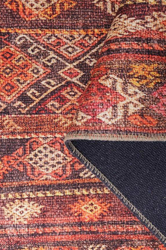 Woven Floor Decorative Red Carpet With Ethnic Pattern