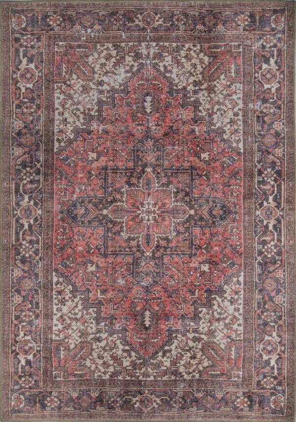 Woven Base Decorative Rustic Carpet With Ethnic Pattern