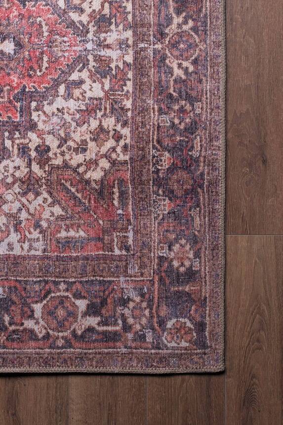 Woven Base Decorative Rustic Carpet With Ethnic Pattern